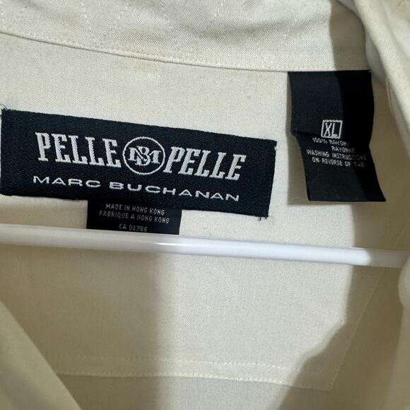 Vintage Pelle Pelle Shirt Mens XL Yellow Lion button up streetwear Hip-Hop Y2K - Picture 4 of 7